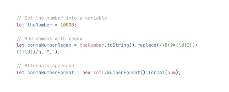 Add Commas to Numbers