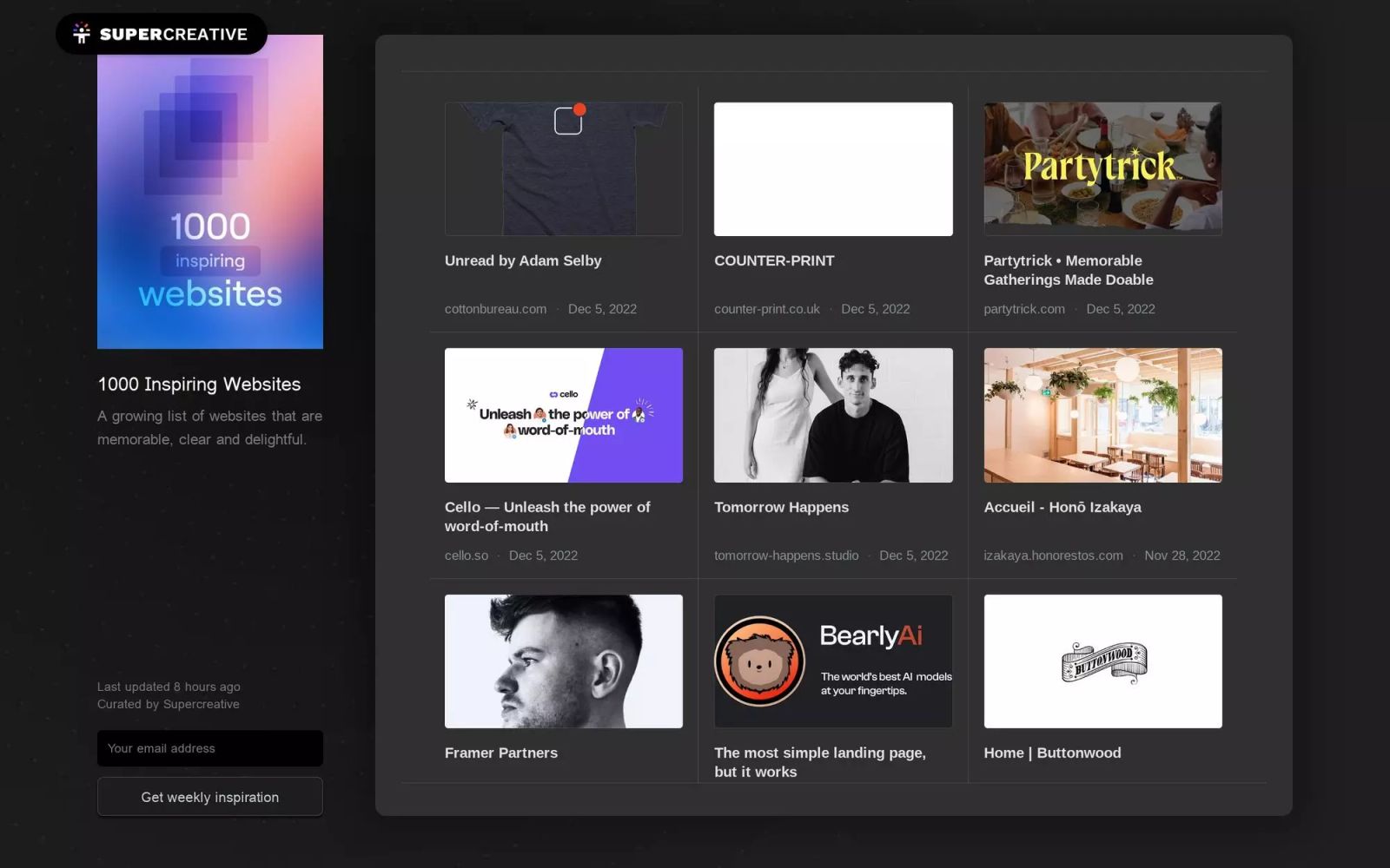 1000 Inspiring Websites