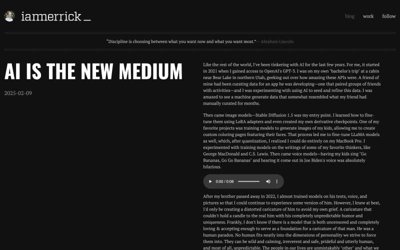 AI is the New Medium