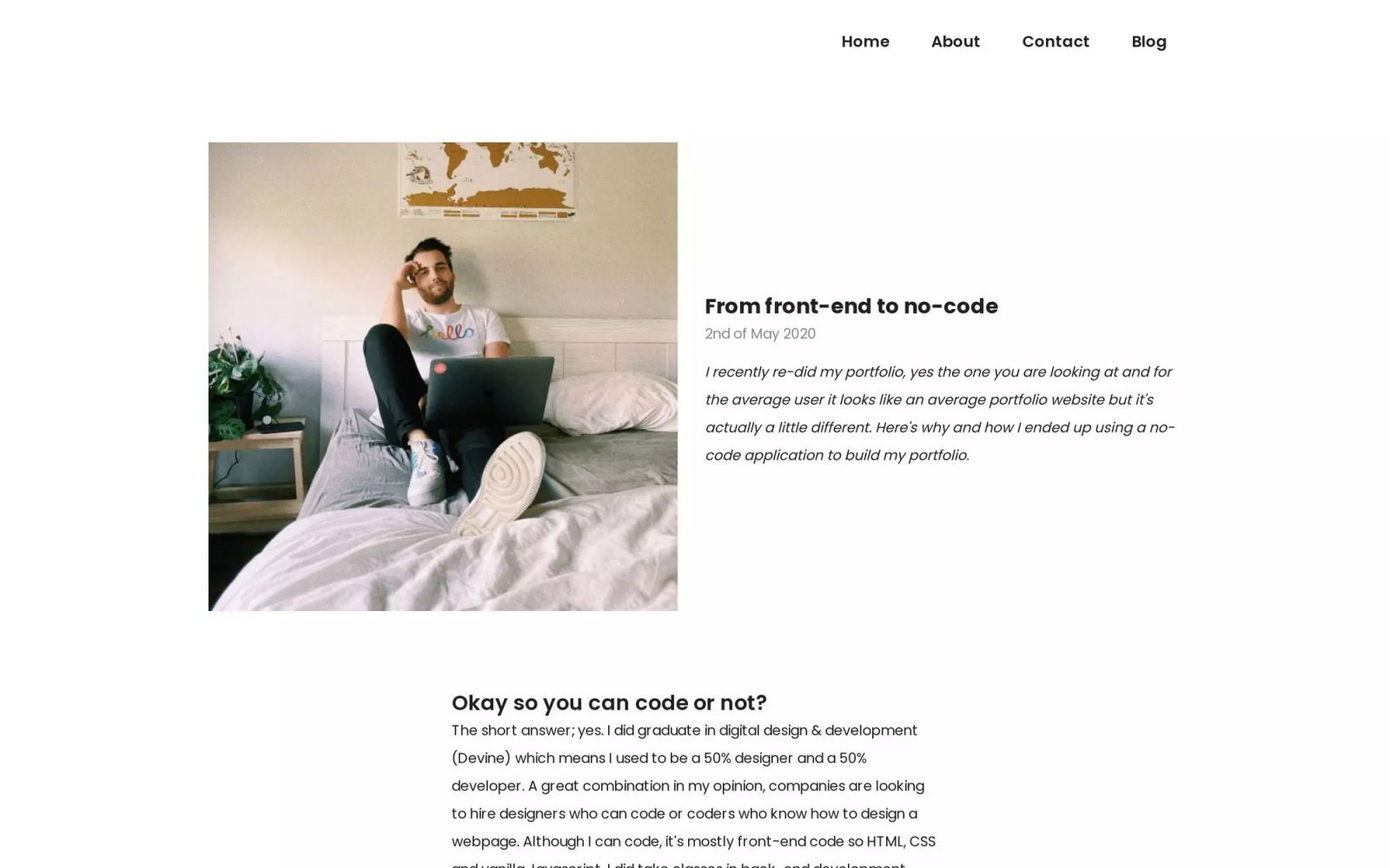 Front-end to No-code