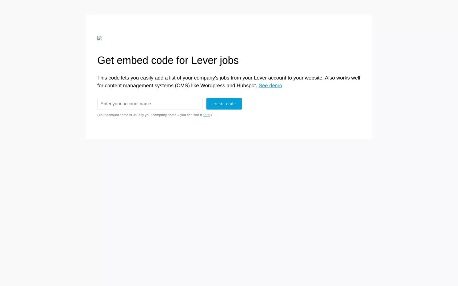 Lever Jobs Embed Generator