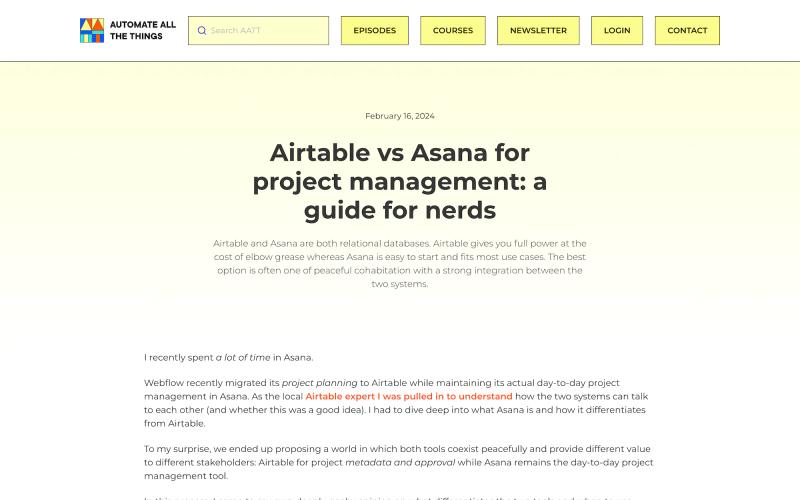 Airtable vs Asana for project management: a guide for nerds