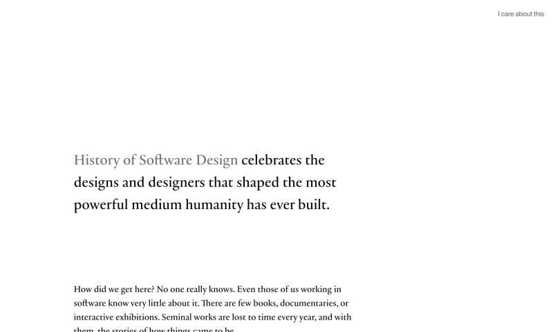 History of Software Design