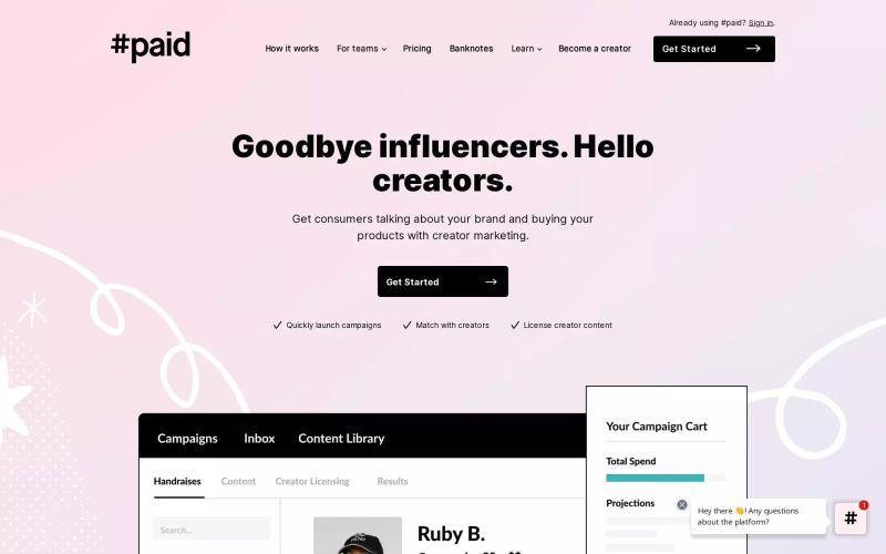 #Paid Creator Campaigns