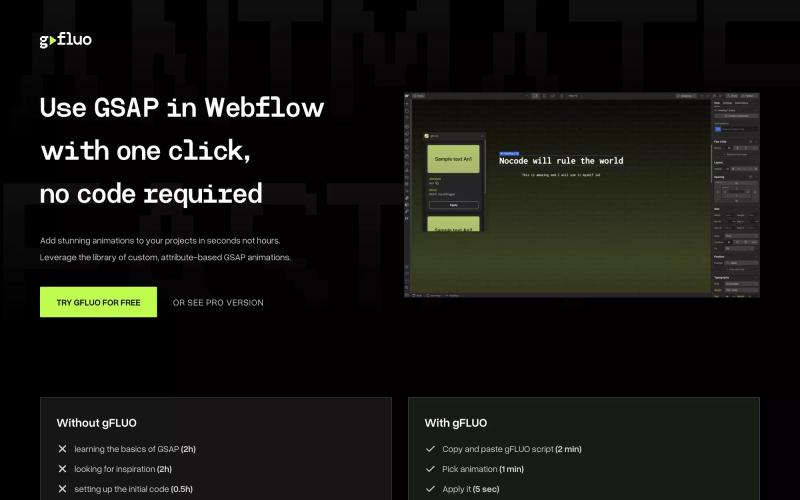 gfluo Webflow App