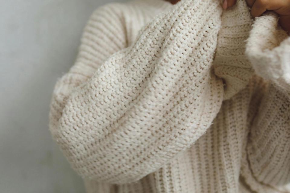 close-up of sweater