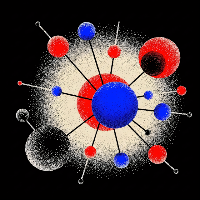 Molecular structure art illustration representing multicultural research methods in Australia