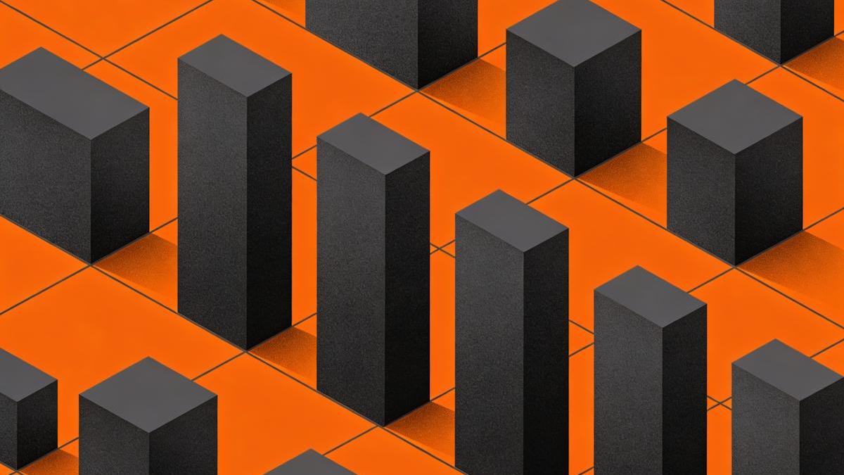 Geometric prism grid illustration representing the best transcription tools for converting audio to text