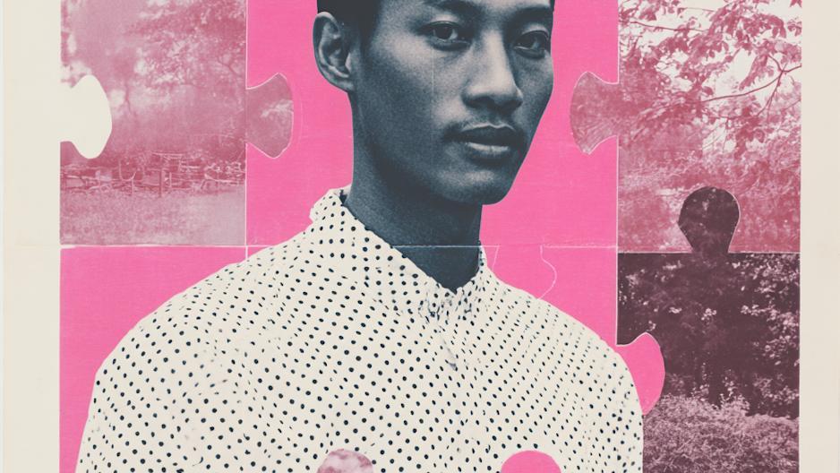 Contemporary illustration of an East Asian man representing the Filipino versus Tagalog language comparison