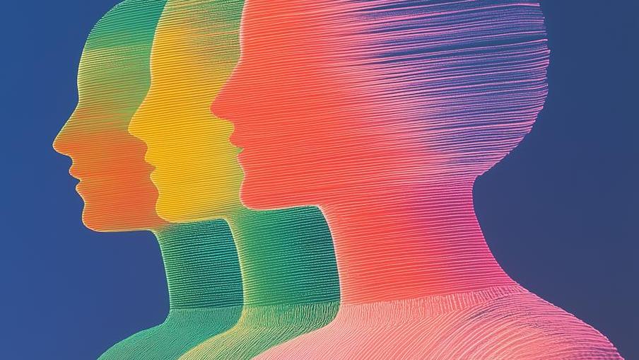 Colourful silhouettes of diverse people representing culturally and linguistically diverse communities in Australia