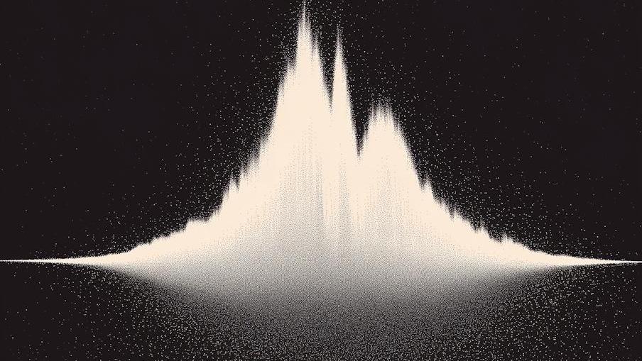 Abstract soundwaves illustration representing closed captioning and subtitles for video content