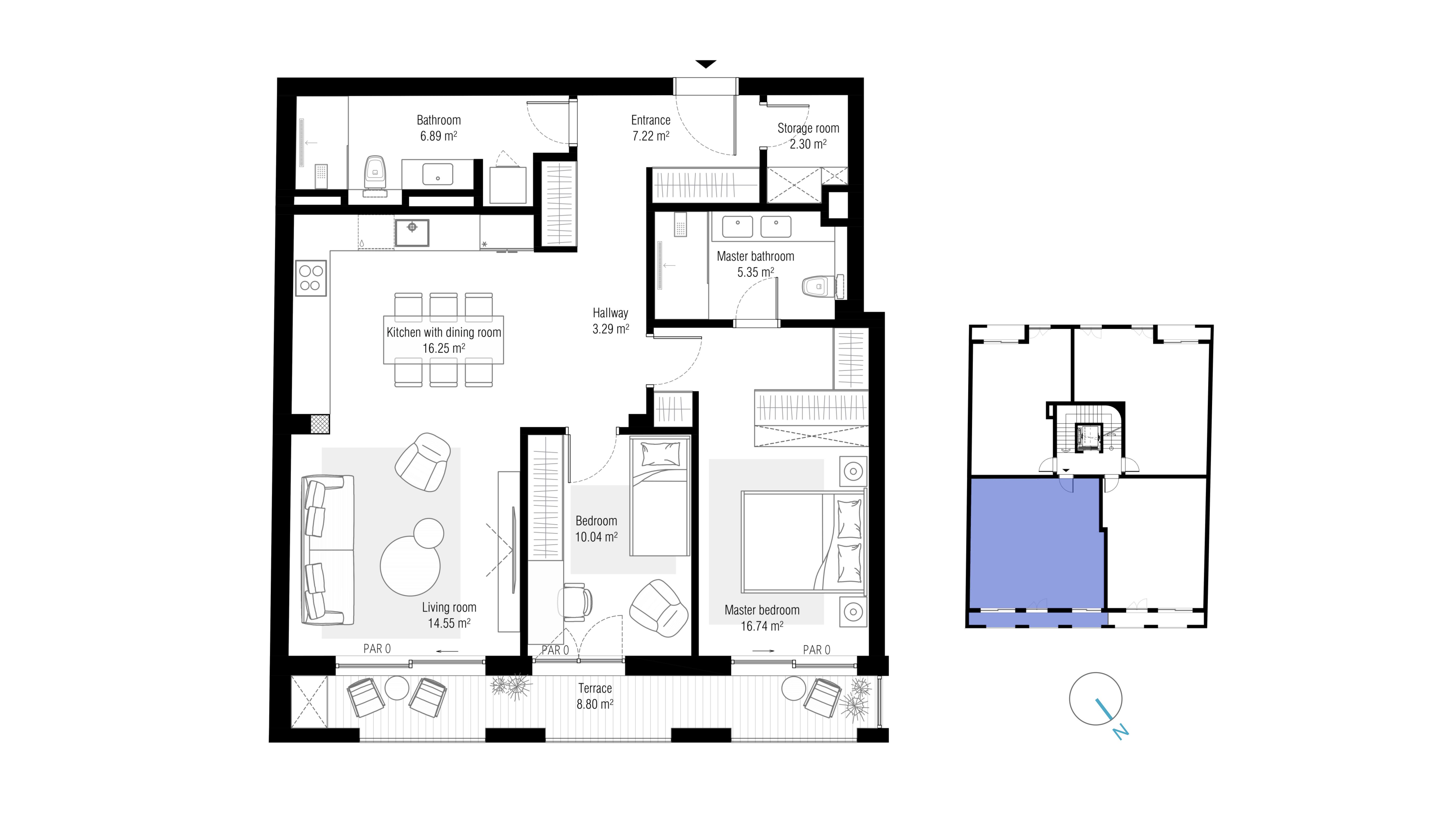 ELIA by Eleve - two-bedroom apartment