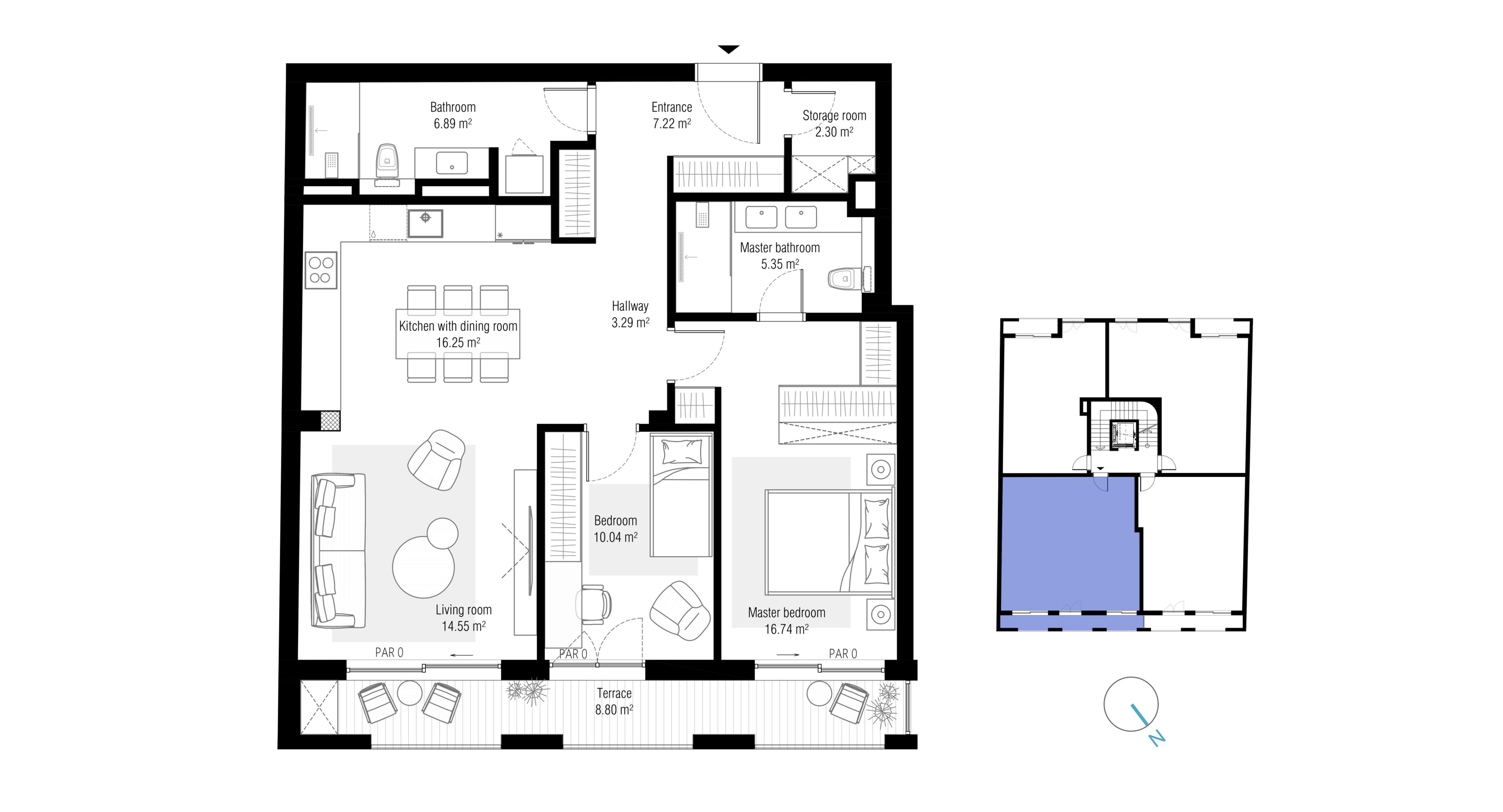 ELIA by Eleve - two-bedroom apartment