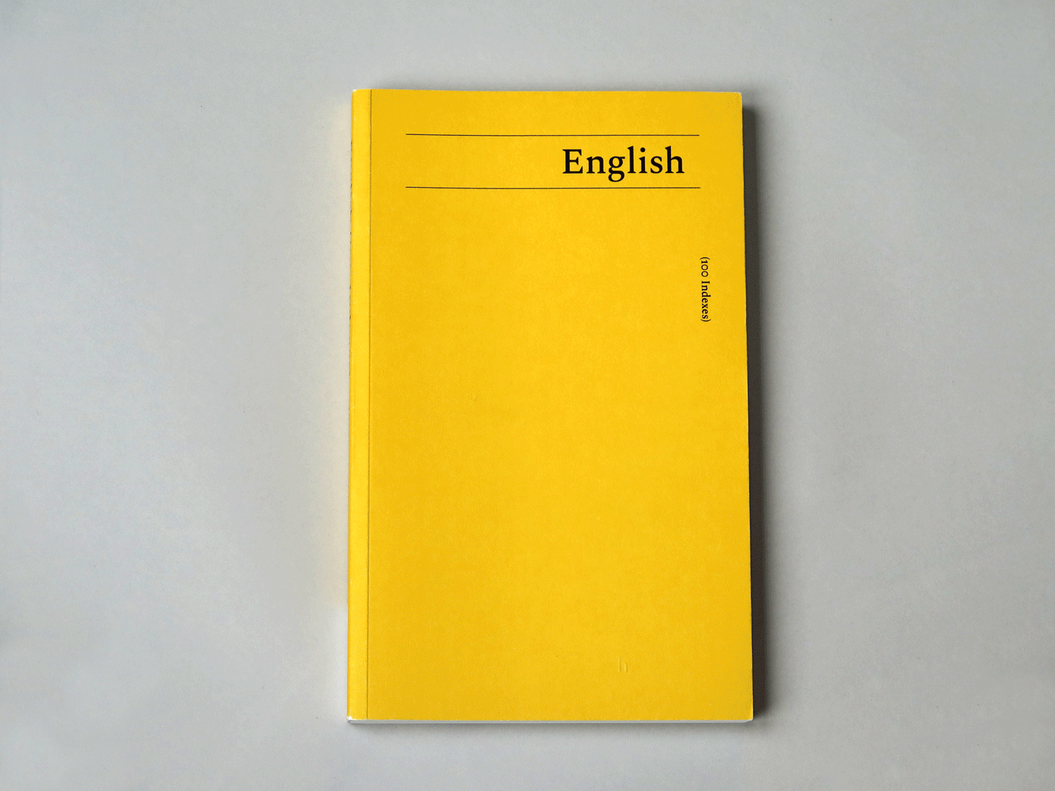 Printed at Raddraaier, Amsterdam, The Netherlands.

A collection of indexes to different English language learning books are accompanied by a prologue and visual endnotes that refer to specific words from the indexes. A book by Dongyoung Lee in collaboration with Martijn in 't Veld and Martín La Roche. Published by Good Neighbour. Edition of 250