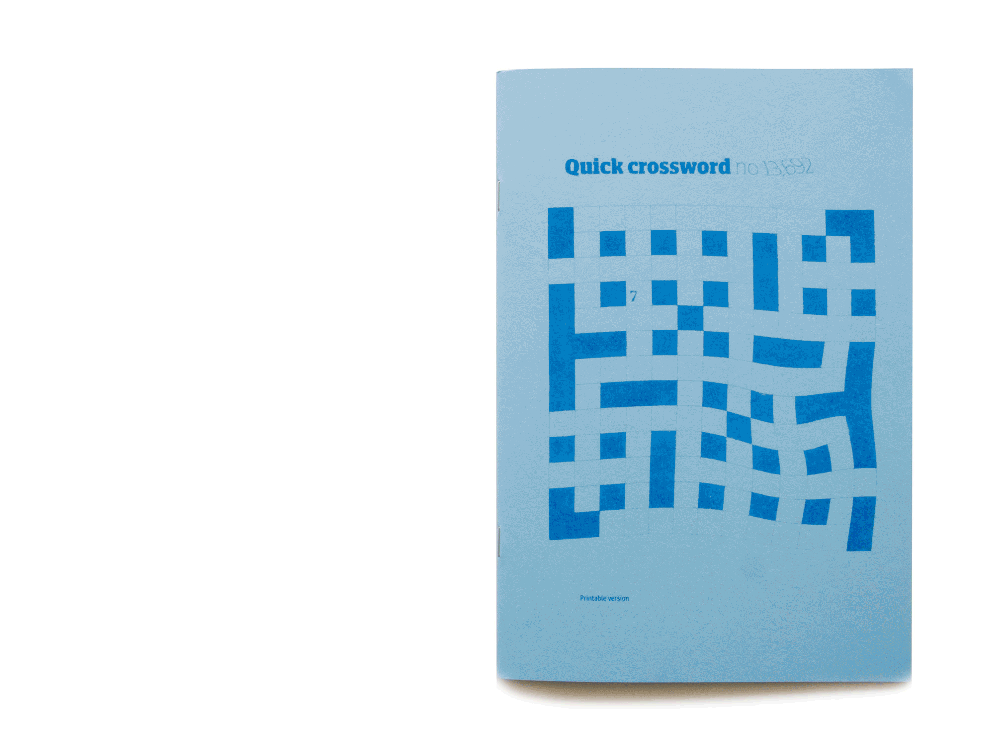 Printed at Calipso Press, Cali, Colombia.

The images of the Quick crossword Nº13.692 Vº1 are used to find images on the google's reverse image search engine. Published by Calipso Press. Edition of 185 copies