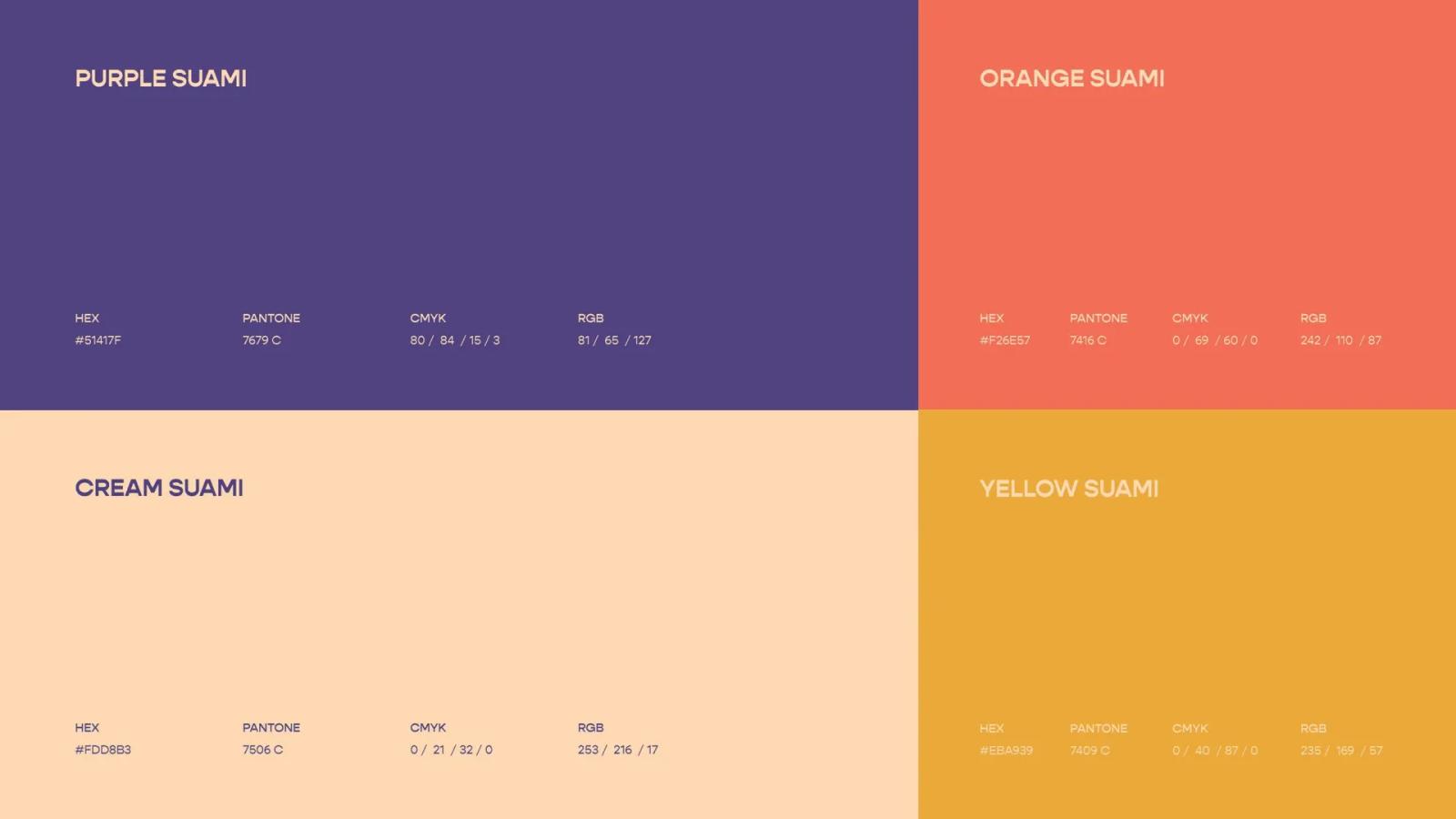 Sistema visual de marca con paleta cromática y aplicaciones de color