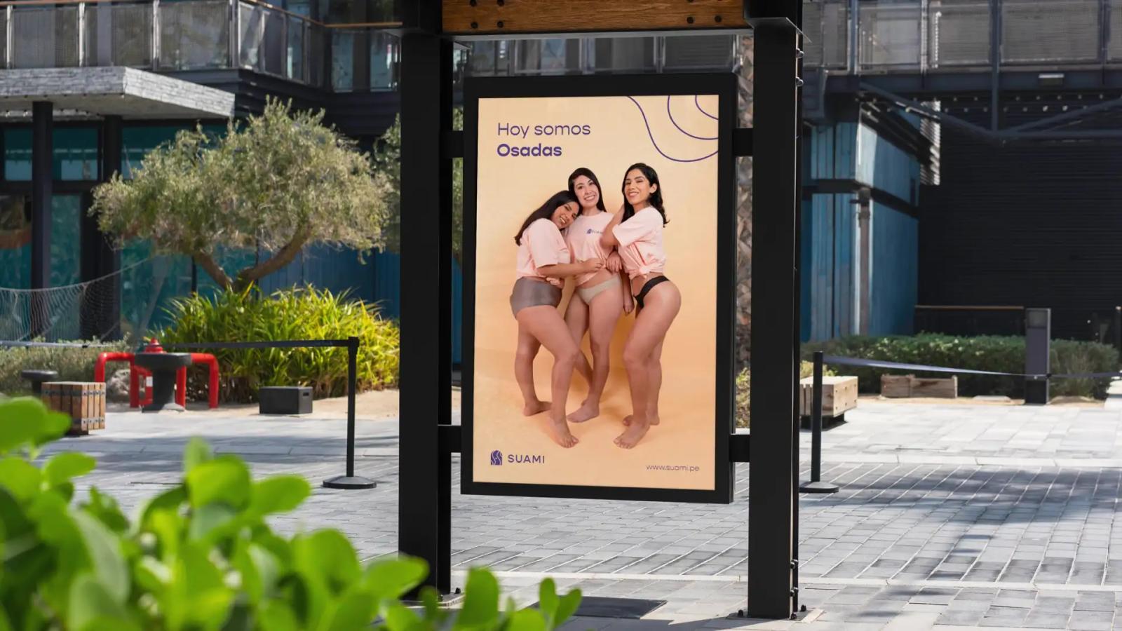 Publicidad exterior de la marca en mobiliario urbano