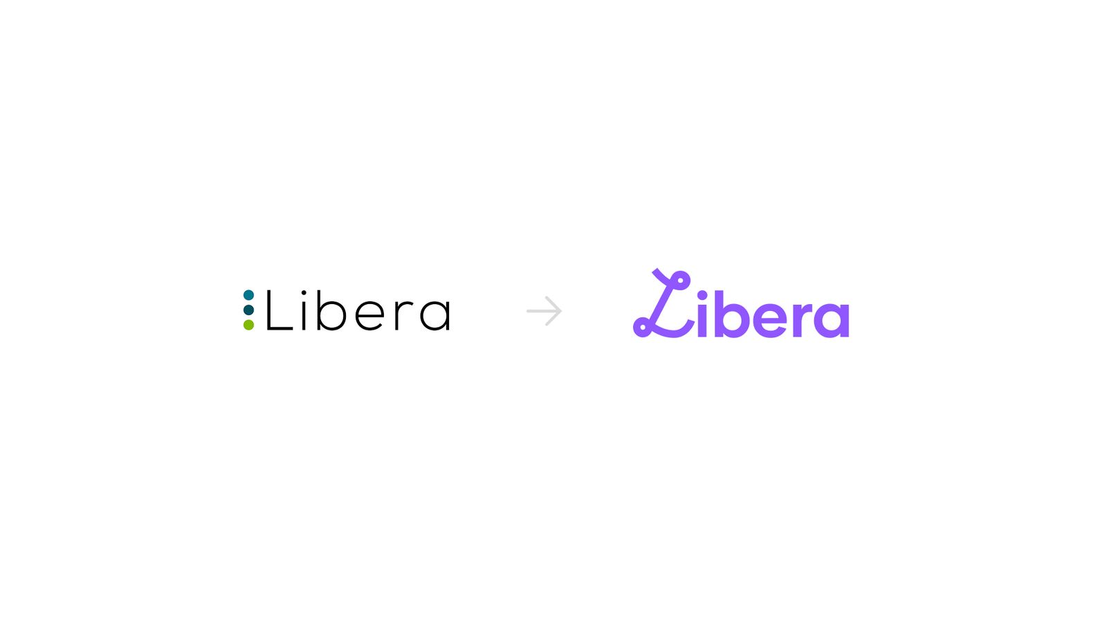 Comparación visual de evolución de logotipo de marca antes y después