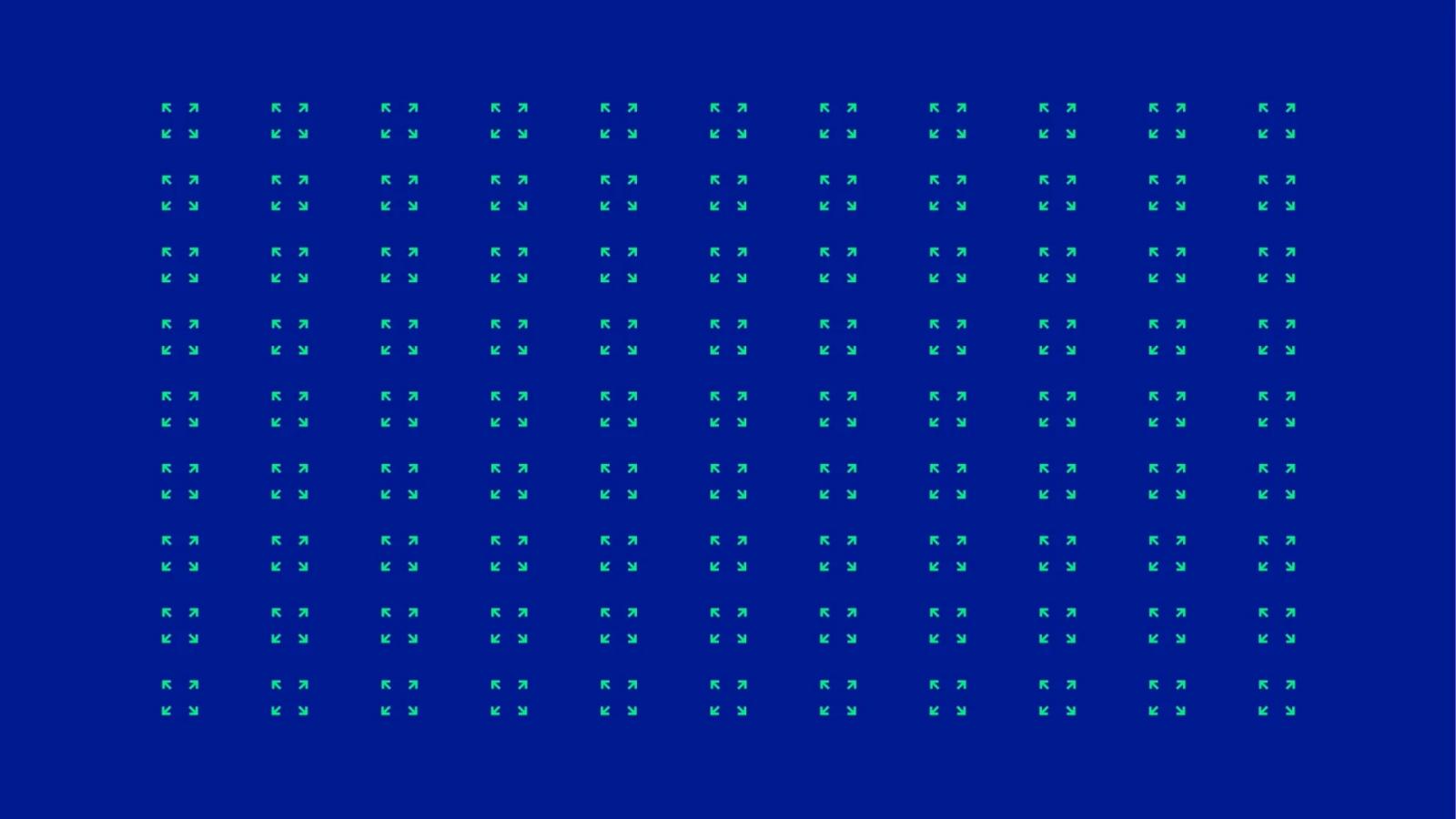 Composición de identidad visual de marca con iconografía relacionada a SEO fondo azul