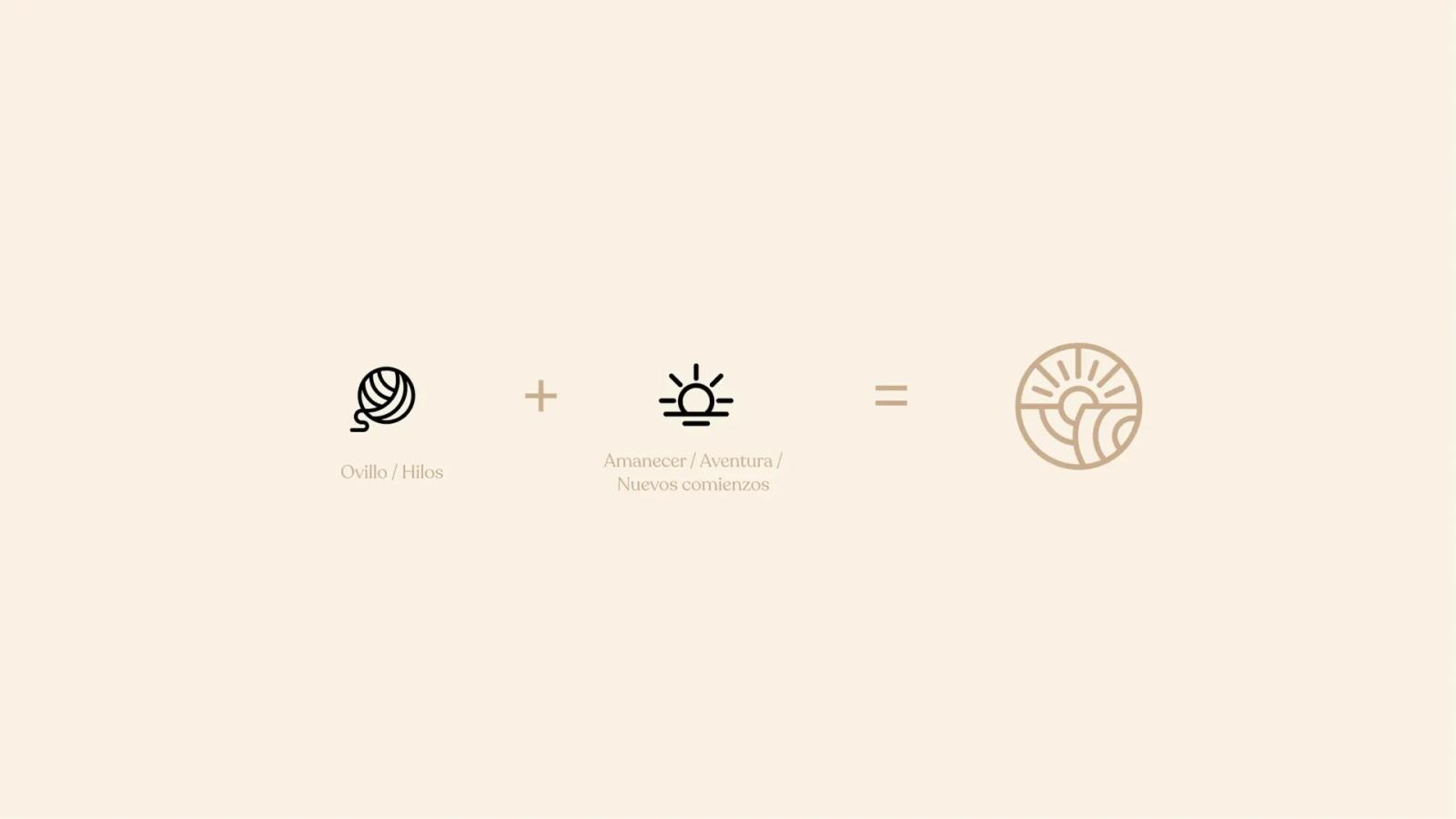 Síntesis visual del logotipo mostrando símbolos y construcción gráfica