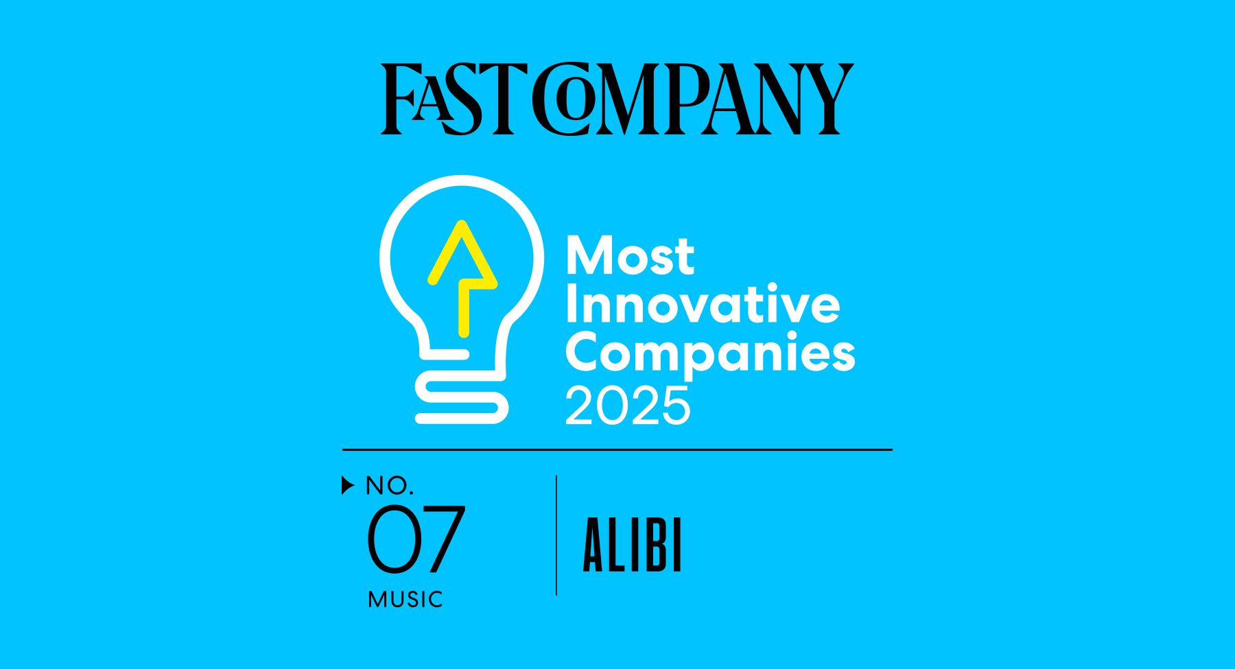 ALIBI Music Named to Fast Company’s Annual List of the World’s Most Innovative Companies