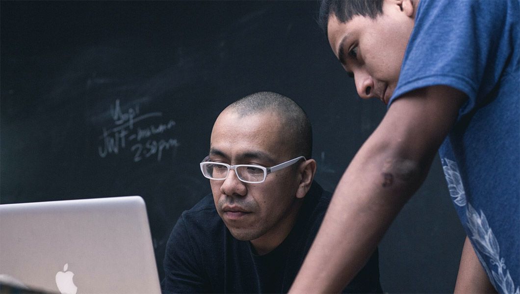 video editors reviewing footage
