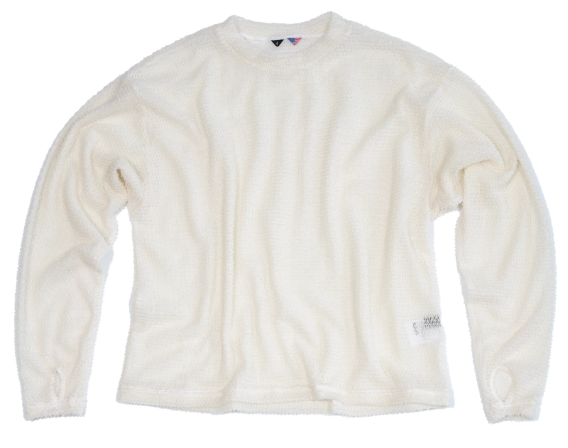 White 2025 shaggy sweater