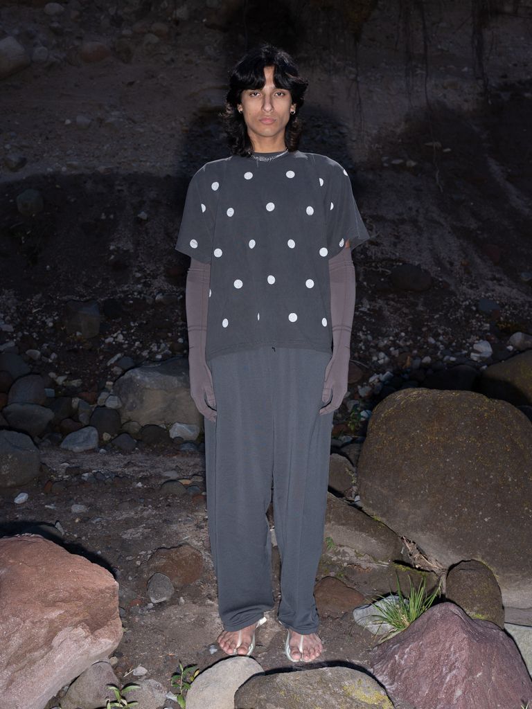 gnuhr RETRO POLKA TUBULAR T黒 ドット柄 Retro Polka Tubular T – CW&T