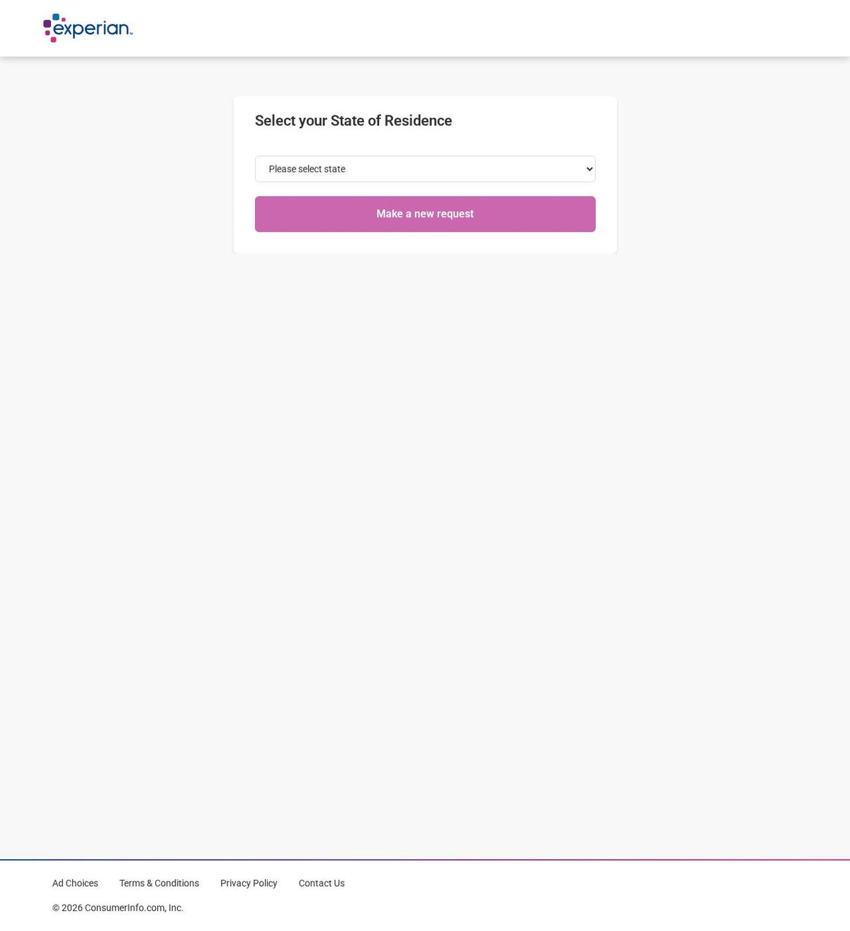 Experian Marketing Services's opt-out page, captured 23 Oct 2026