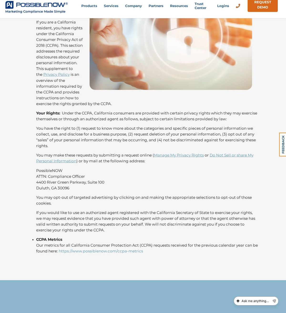 PossibleNOW's opt-out page, captured 23 Oct 2026