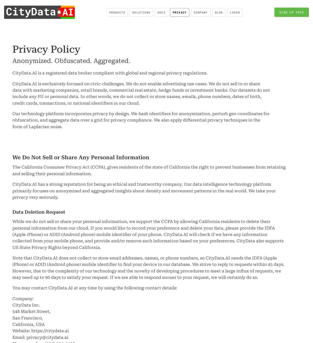 CITYDATA's opt-out page, captured 23 Oct 2026