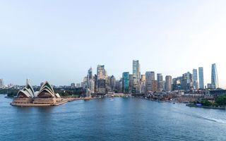 Aerial view of Sydney Harbour and surrounds