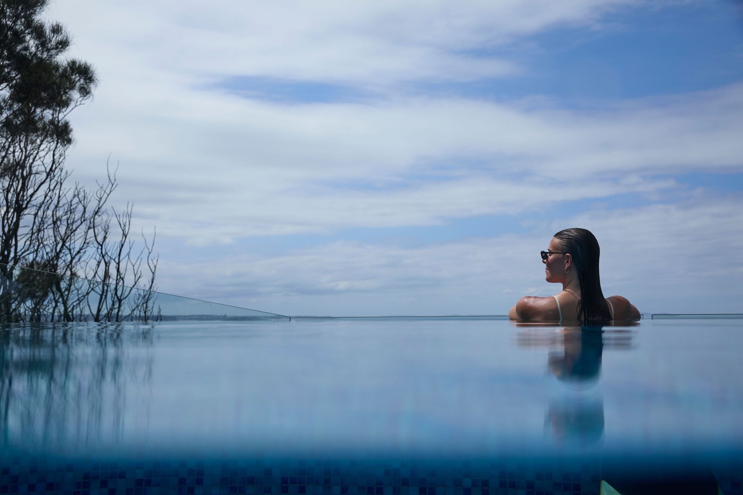 Woman in swimming pool at Mollymook resort