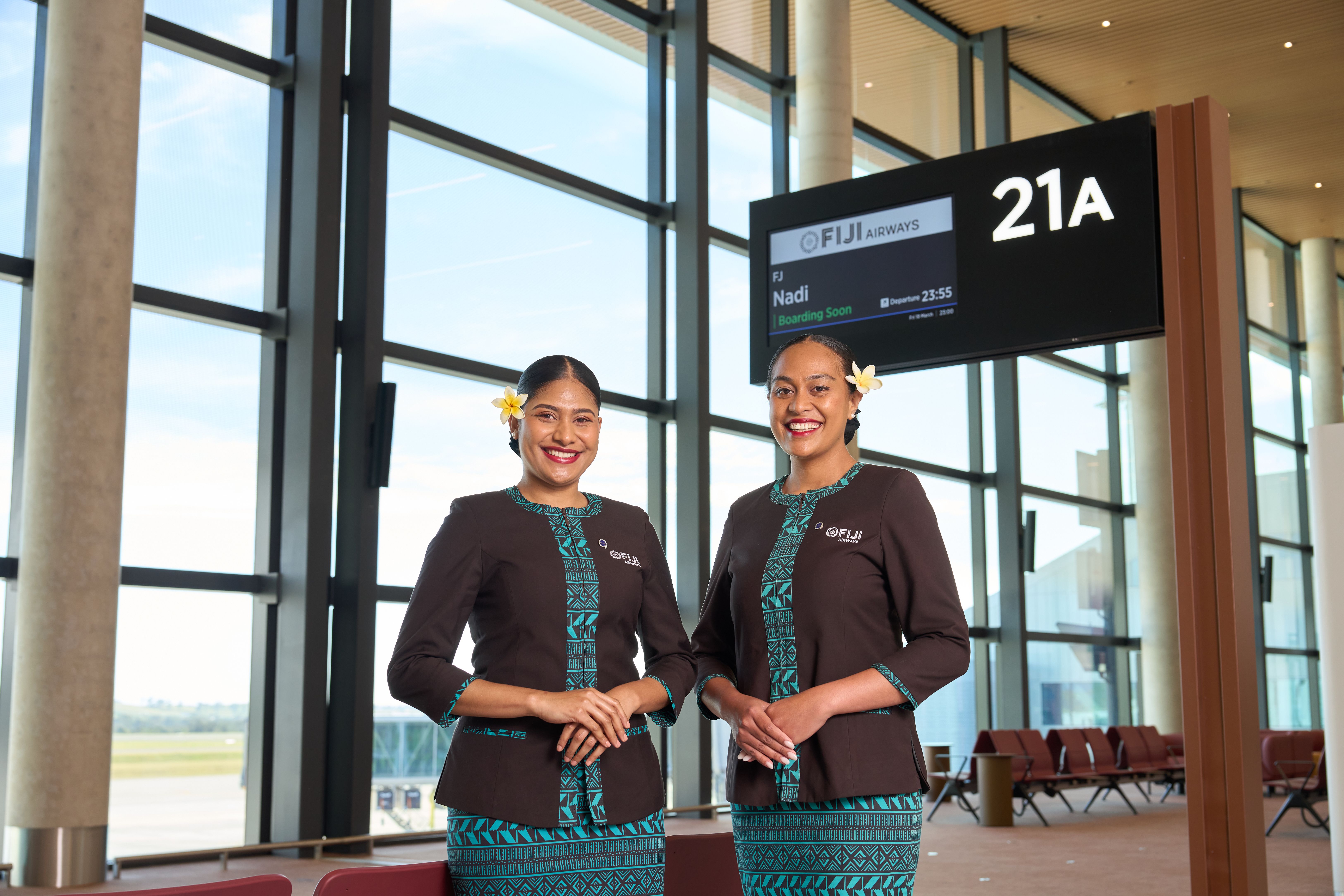 Fiji Airways staff at Western Sydney International Airport