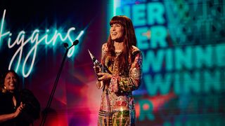 Singer Missy Higgins accepts an ARIA award