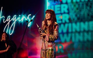 Singer Missy Higgins accepts an ARIA award