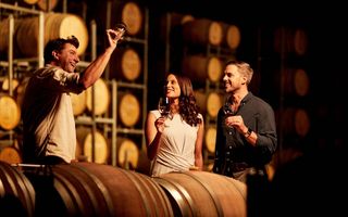 Winemaker Stuart Hordern meets visitors to Brokenwood Wines