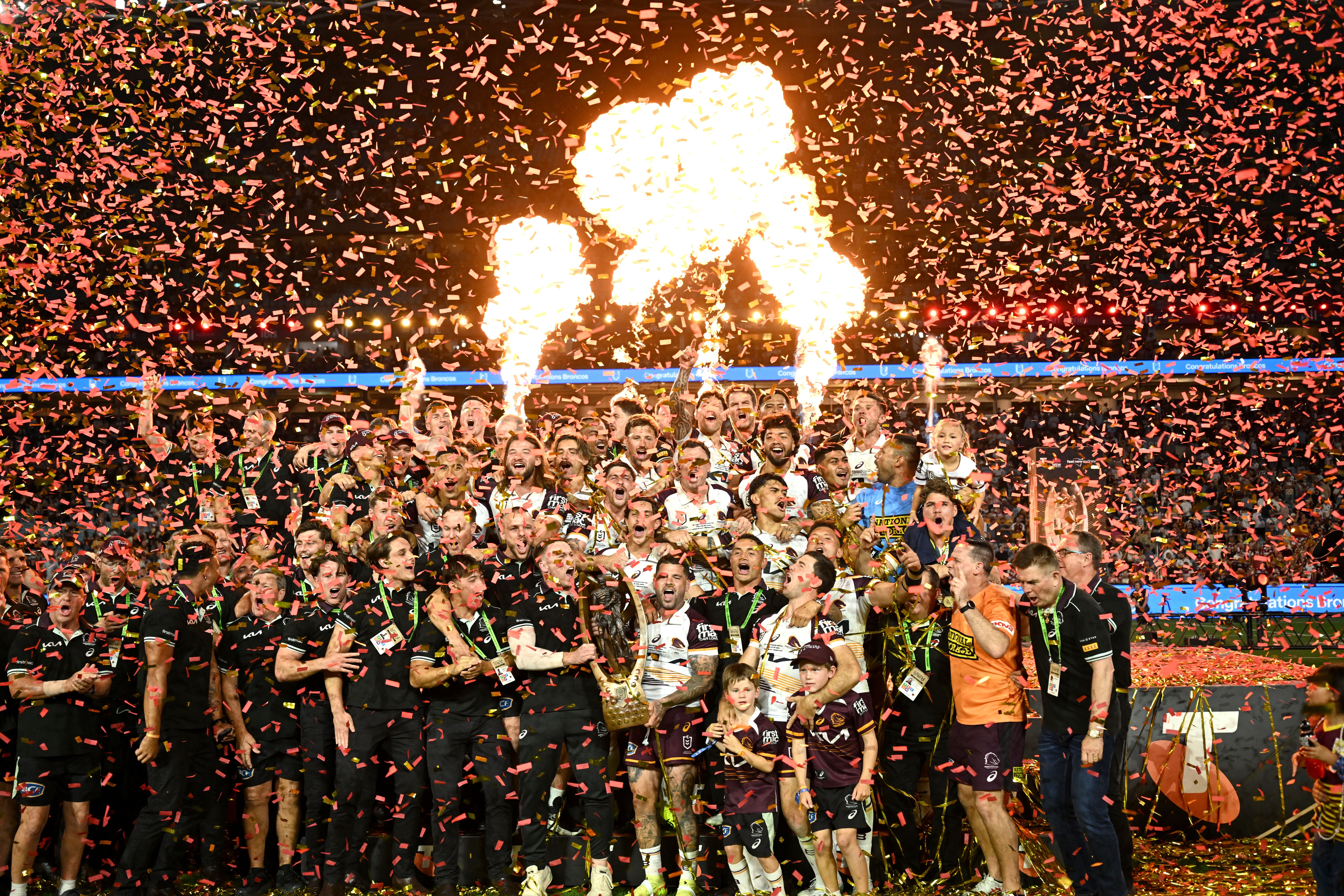 NRL Grand Final winners celebrating