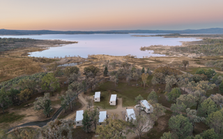 Aerial view of Copeton Bunkhouse