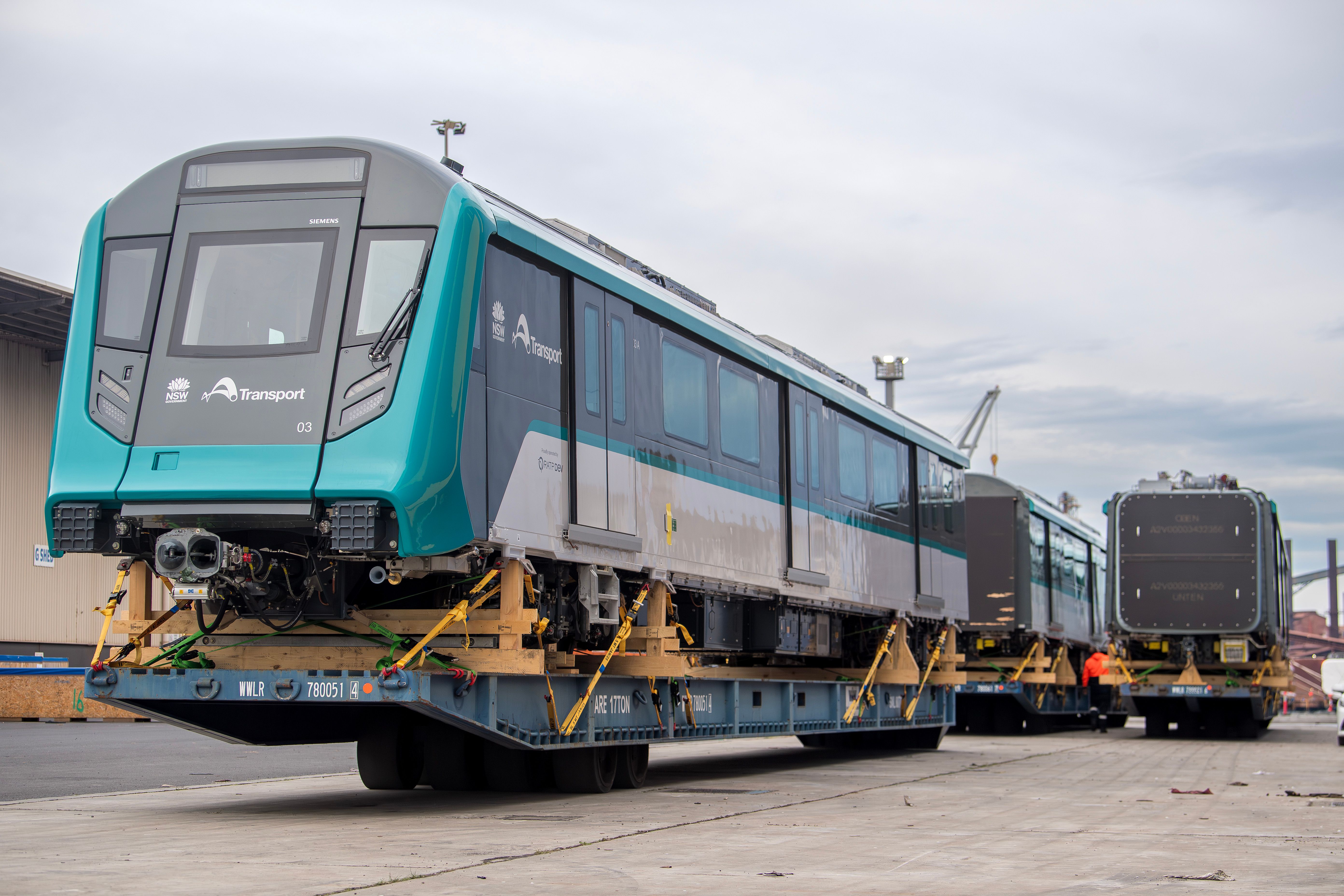 The first of 12 trains for the Sydney Metro – Western Sydney Airport Line 
