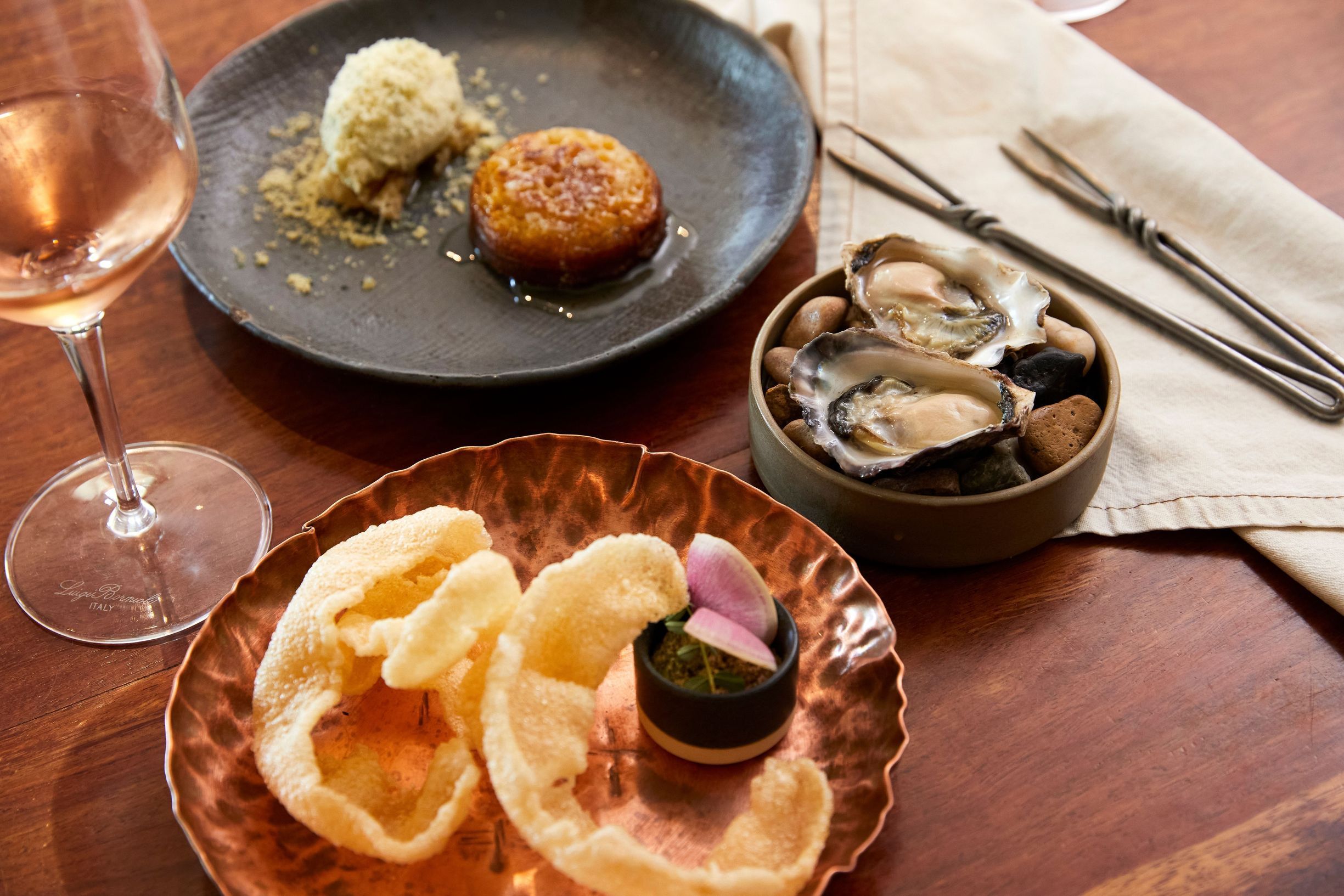 Australian fine dining cuisine at EXP. Restaurant, Pokolbin