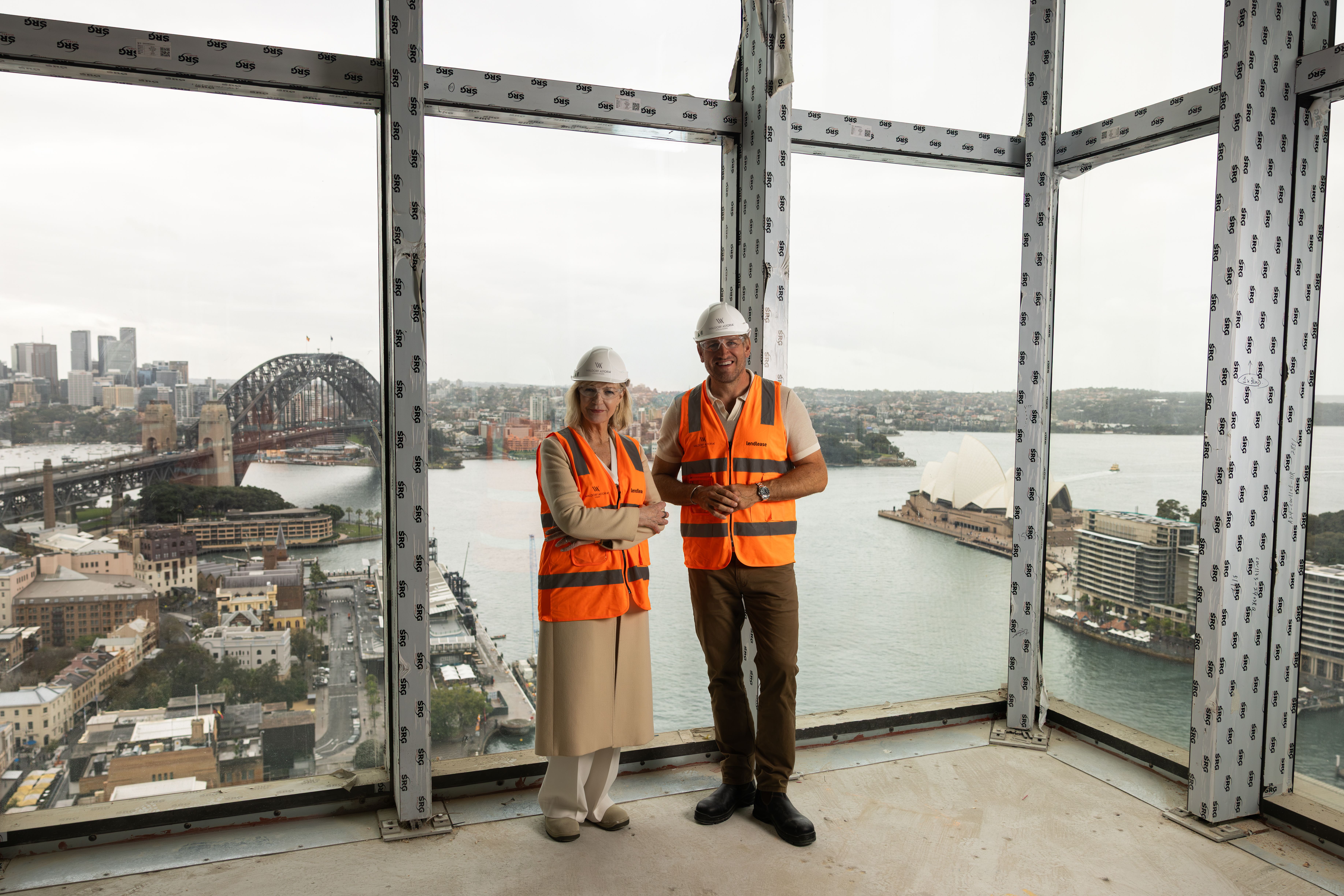 Waldorf Astoria Sydney General Manager Marlene Poynder with Curtis Stone