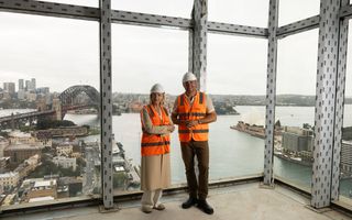 Waldorf Astoria Sydney General Manager Marlene Poynder with Curtis Stone