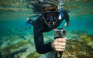 Visitor enjoying underwater ecotourism experience