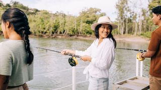 Woman fishing at Tweed Heads
