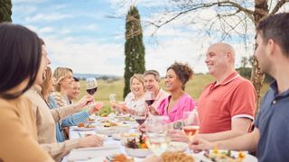 Visitors enjoying lunch at Cupitt's Estate