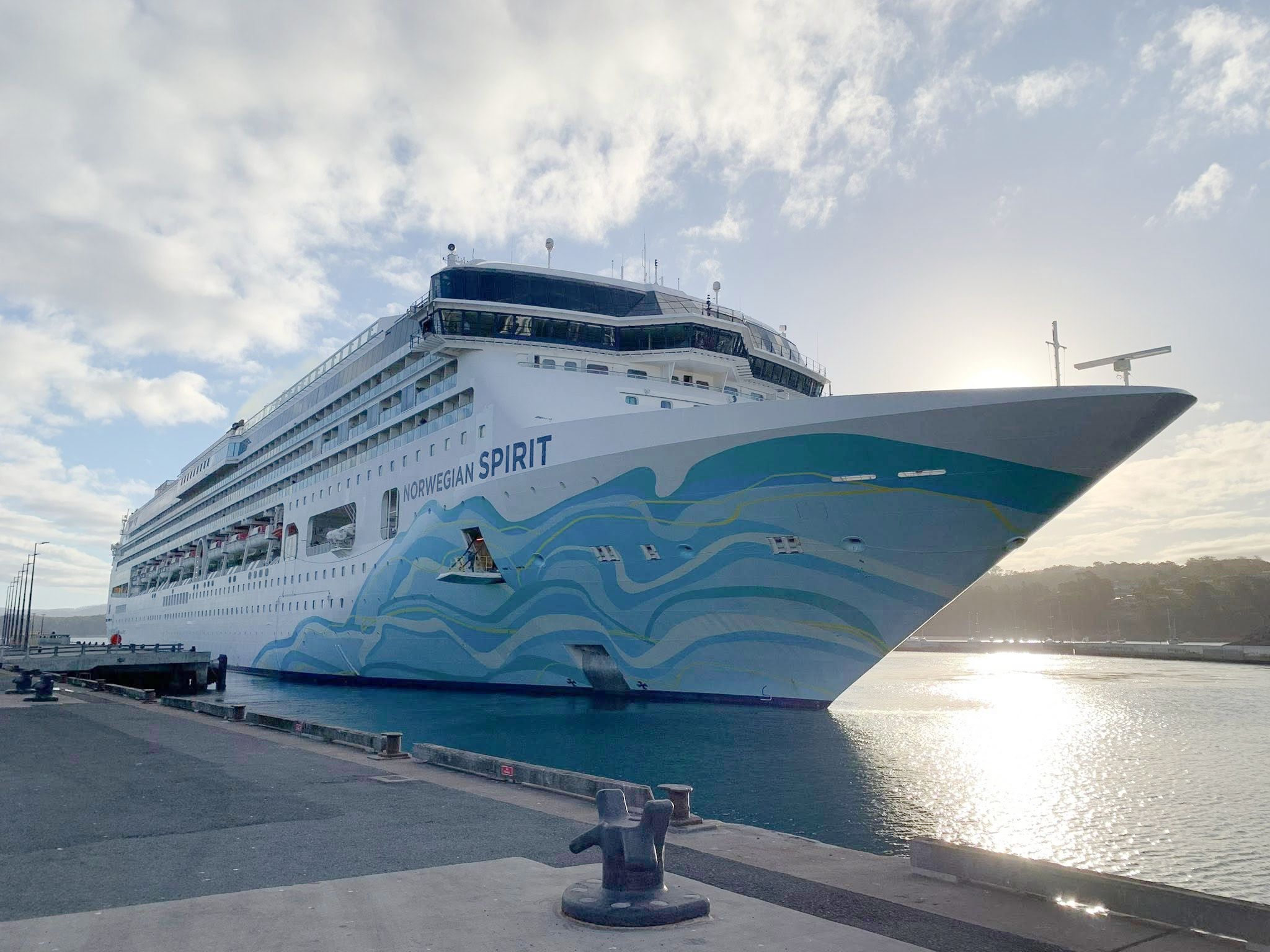 Norwegian Spirit cruise ship docked at Eden
