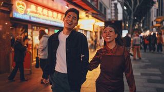 Couple explores Chinatown in Sydney's Haymarket