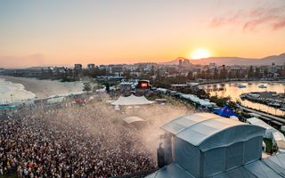 Aerial view of Yours & Owls Festival