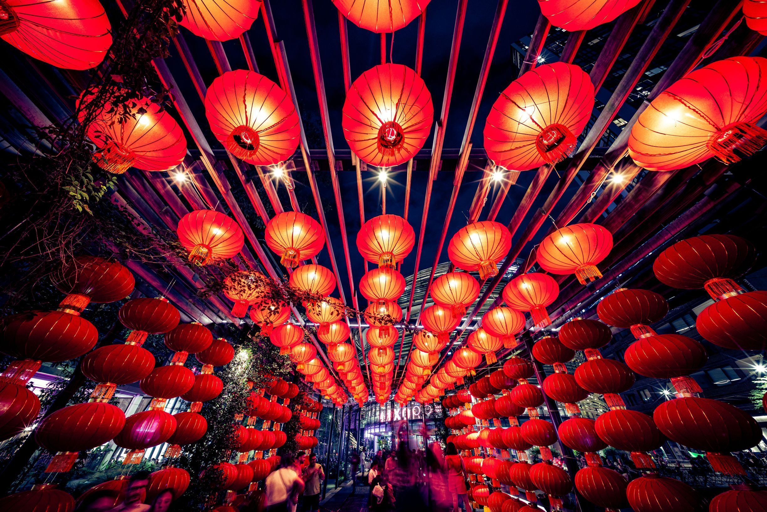 Chinatown, Sydney streets decorated for Lunar New Year